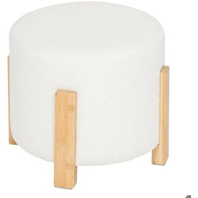 ATMOSPHERA CRÉATEUR D'INTÉRIEUR Tabouret Bansa bouclette bambou blanc D375x32cm - Atmosphera Créateur dintérieur Blanc - Publicité ATMOSPHERA CRÉATEUR D'INTÉRIEUR Tabouret Bansa bouclette bambou blanc D375x32cm - Atmosphera Créateur dintérieur Blanc - Publicité