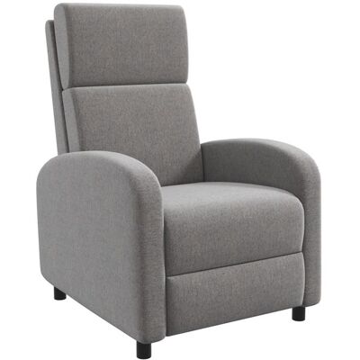 Fauteuil relax - HOMCOM - inclinable dossier réglable 160° repose-pied intégré home cinéma - 120 kg - gris Gris - Publicité Fauteuil relax - HOMCOM - inclinable dossier réglable 160° repose-pied intégré home cinéma - 120 kg - gris Gris - Publicité