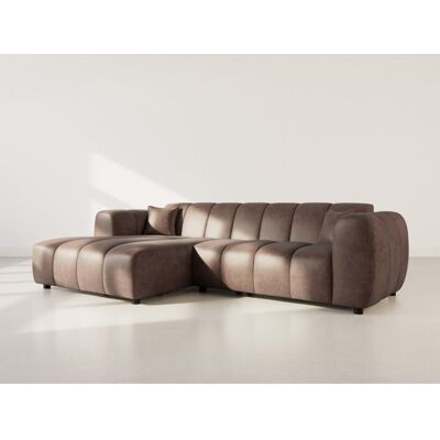 BEST MOBILIER Curtis - canapé dangle gauche 4 places en simili - Marron Marron - Publicité BEST MOBILIER Curtis - canapé dangle gauche 4 places en simili - Marron Marron - Publicité