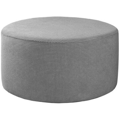 Housse de pouf - HOMYL - Rond - Gris - Polyester - Extensible - Amovible Gris - Publicité Housse de pouf - HOMYL - Rond - Gris - Polyester - Extensible - Amovible Gris - Publicité