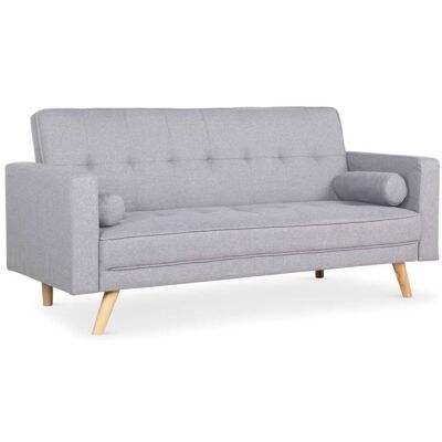 Canapé convertible scandinave MENZZO Slow - Tissu Gris clair - 3 personnes - Quotidien - Réversible Gris - Publicité Canapé convertible scandinave MENZZO Slow - Tissu Gris clair - 3 personnes - Quotidien - Réversible Gris - Publicité