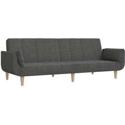 Canapé-lit convertible 2 places - vidaXL - tissu polyester - gris foncé - 220 x 845 x 69 cm - Capacité 110 kg par siège lbs76j615 Gris - Publicité Canapé-lit convertible 2 places - vidaXL - tissu polyester - gris foncé - 220 x 845 x 69 cm - Capacité 110 kg par siège lbs76j615 Gris - Publicité