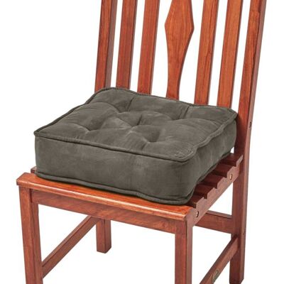 HOMESCAPES Galette de chaise coussin rehausseur en suédine Gris foncé 40 x 40 x 10 cm Beige - Publicité HOMESCAPES Galette de chaise coussin rehausseur en suédine Gris foncé 40 x 40 x 10 cm Beige - Publicité
