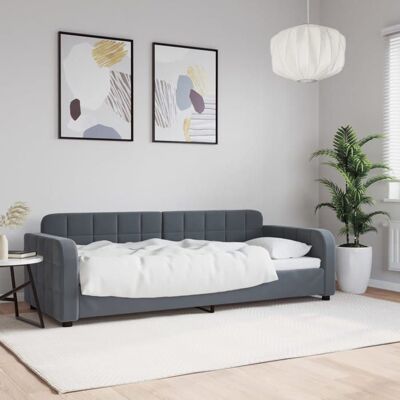 vidaXL Lit de Repos Canapé-lit avec Dossier et Accoudoirs Lit dInvité Meuble de Chambre Salon Moderne Gris Foncé 354052 Gris - Publicité vidaXL Lit de Repos Canapé-lit avec Dossier et Accoudoirs Lit dInvité Meuble de Chambre Salon Moderne Gris Foncé 354052 Gris - Publicité