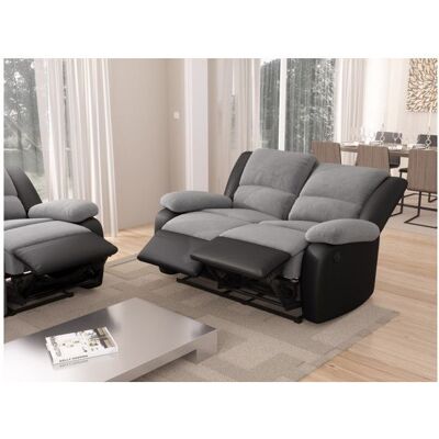 Loungitude - Léo - Gris - 143x93x96 cm - Canapé relax électrique - Publicité Loungitude - Léo - Gris - 143x93x96 cm - Canapé relax électrique - Publicité
