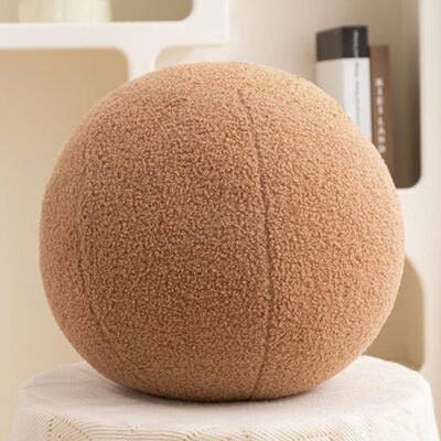 LIFCASUAL Coussin boule en velours coussin décoratif en peluche de 30 cm sphère douillette pour canapé lit et jeux (kaki) Marron - Publicité LIFCASUAL Coussin boule en velours coussin décoratif en peluche de 30 cm sphère douillette pour canapé lit et jeux (kaki) Marron - Publicité