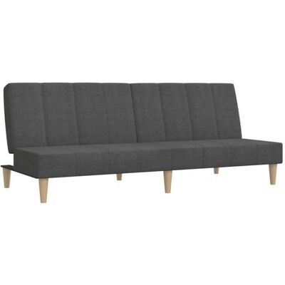 VIDAXL CANAPE CONVERTIBLE-SOFA SALON - Canapé-lit - Design ergonomique - à 2 places gris foncé tissu @2611915 Gris - Publicité VIDAXL CANAPE CONVERTIBLE-SOFA SALON - Canapé-lit - Design ergonomique - à 2 places gris foncé tissu @2611915 Gris - Publicité