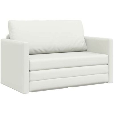 VIDAXL Meuble Déco - Sofa-lit convertible - Canapé-Lit - BMK - Blanc 124x7(1pc)78 cm Simili cuir luf3659525 Blanc - Publicité VIDAXL Meuble Déco - Sofa-lit convertible - Canapé-Lit - BMK - Blanc 124x7(1pc)78 cm Simili cuir luf3659525 Blanc - Publicité