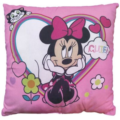 MINNIE DISNEY Coussin enfant imprimé Enveloppe en coton - DISNEY MINNIE SHOPPING - Rose - 40x40cm Rose - Publicité MINNIE DISNEY Coussin enfant imprimé Enveloppe en coton - DISNEY MINNIE SHOPPING - Rose - 40x40cm Rose - Publicité