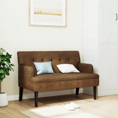 vidaXL Banc avec Dossier Canapé avec Accoudoir Banquette avec Pieds en Bois Siège de Salon Salle de Séjour Moderne 372155 Marron - Publicité vidaXL Banc avec Dossier Canapé avec Accoudoir Banquette avec Pieds en Bois Siège de Salon Salle de Séjour Moderne 372155 Marron - Publicité