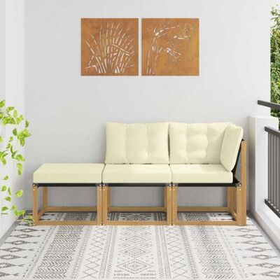 vidaXL Unité de canapé sectionnel avec coussin 3 Pièce Blanc 901629 Blanc - Publicité vidaXL Unité de canapé sectionnel avec coussin 3 Pièce Blanc 901629 Blanc - Publicité