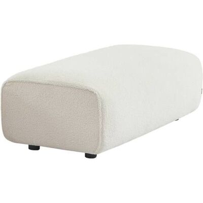 SWEEEK Pouf repose-pieds pour canapé dangle 3 places Wallas bouclette WALLAS Beige - Publicité SWEEEK Pouf repose-pieds pour canapé dangle 3 places Wallas bouclette WALLAS Beige - Publicité