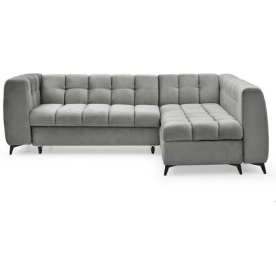 MENZZO Canapé dangle convertible Chessy Velours Gris Gris - Publicité MENZZO Canapé dangle convertible Chessy Velours Gris Gris - Publicité