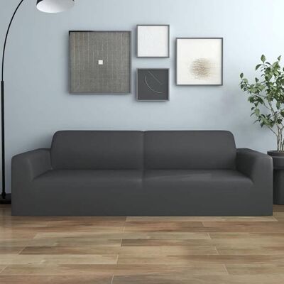 vidaXL Housse extensible de canapé 2places Anthracite Jersey polyester 332938 Gris - Publicité vidaXL Housse extensible de canapé 2places Anthracite Jersey polyester 332938 Gris - Publicité