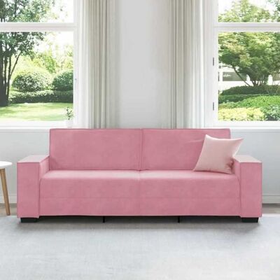 VIDAXL SHELL© SOFA-Canapé salon - 3 places - (par siège) : 110 kg - Rose 220x78x84 cm Velours C5133 Rose - Publicité VIDAXL SHELL© SOFA-Canapé salon - 3 places - (par siège) : 110 kg - Rose 220x78x84 cm Velours C5133 Rose - Publicité