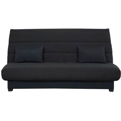 RELAXIMA - Banquette convertible Clic clac CECILIA couchage 130 x 190 rangement intégré pearl noir Noir - Publicité RELAXIMA - Banquette convertible Clic clac CECILIA couchage 130 x 190 rangement intégré pearl noir Noir - Publicité