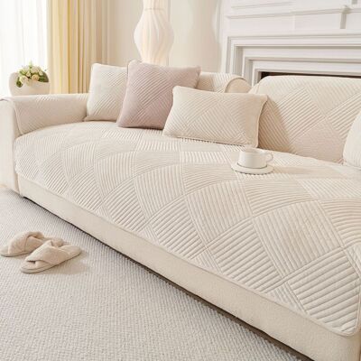 PZCC Coussin de Canapé Épais et Antidérapantavec Housse de Canapé en Coton et Lin,Couleur beige,90cm*160cm Beige - Publicité PZCC Coussin de Canapé Épais et Antidérapantavec Housse de Canapé en Coton et Lin,Couleur beige,90cm*160cm Beige - Publicité