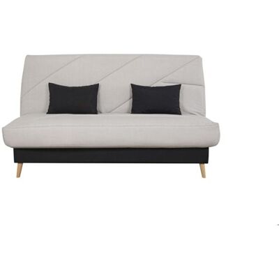 Banquette convertible clic-clac - Relaxima - Couchage 130x190 cm - Matelas Simmons HR35 Gris - Publicité Banquette convertible clic-clac - Relaxima - Couchage 130x190 cm - Matelas Simmons HR35 Gris - Publicité