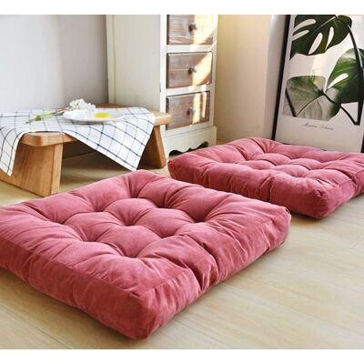 WOVTE 1 piece Coussins dAssise Coussins de Chaise 55x55x10cm Coussin de SolCouverture en Polyester et Remplissage en CotonRouge Rouge - Publicité WOVTE 1 piece Coussins dAssise Coussins de Chaise 55x55x10cm Coussin de SolCouverture en Polyester et Remplissage en CotonRouge Rouge - Publicité