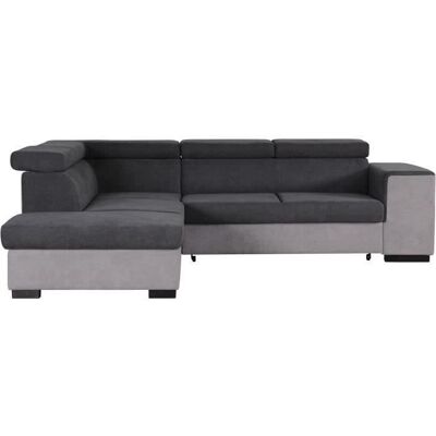 ARMSTRONG Canapé d'Angle Gauche Convertible - 5 Places - Tissu Gris - Publicité ARMSTRONG Canapé d'Angle Gauche Convertible - 5 Places - Tissu Gris - Publicité