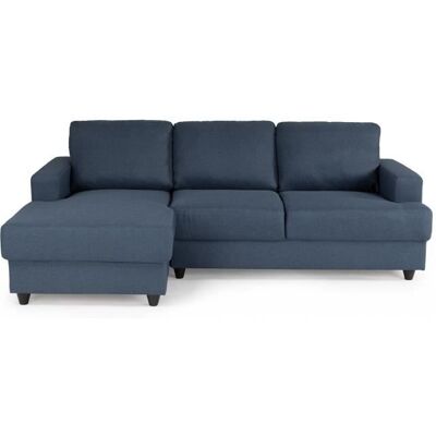 Canapé d'angle gauche Paul Bleu - Design contemporain - 215x140cm - 4 places - Publicité Canapé d'angle gauche Paul Bleu - Design contemporain - 215x140cm - 4 places - Publicité