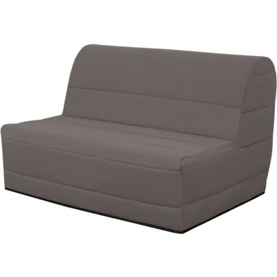Banquette BZ 140x190 - Tissu taupe - MELISSA - Epaisseur 13cm - 2 places - Confort moelleux Marron - Publicité Banquette BZ 140x190 - Tissu taupe - MELISSA - Epaisseur 13cm - 2 places - Confort moelleux Marron - Publicité