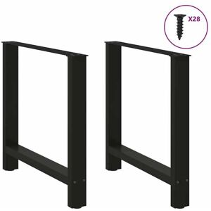 VIDAXL Support de table-Pieds de table - VENTE-FLASH - à manger Noir 2 pièces 80 x (72-73) cm Acier @59027943 Noir - Publicité VIDAXL Support de table-Pieds de table - VENTE-FLASH - à manger Noir 2 pièces 80 x (72-73) cm Acier @59027943 Noir - Publicité