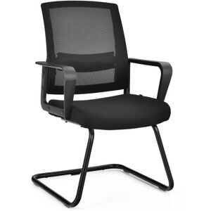 COSTWAY Chaise de Bureau Ergonomique en Maille Chaise de Conférence Rembourré Souple Charge max:. 136KG Noir - Publicité COSTWAY Chaise de Bureau Ergonomique en Maille Chaise de Conférence Rembourré Souple Charge max:. 136KG Noir - Publicité