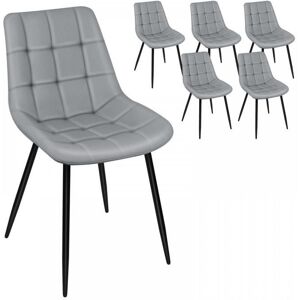MIPAN. Chaises de Salle à Manger Gris clair - Lot de 6 - Chaises de Cuisine en PU - Pour Cuisine Salon Chambre - Max:120Kg Gris - Publicité MIPAN. Chaises de Salle à Manger Gris clair - Lot de 6 - Chaises de Cuisine en PU - Pour Cuisine Salon Chambre - Max:120Kg Gris - Publicité