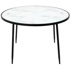 ALTOBUY MOTSA - Table Basse Ø75cm Plateau Verre Imitation Marbre Blanc - Publicité ALTOBUY MOTSA - Table Basse Ø75cm Plateau Verre Imitation Marbre Blanc - Publicité