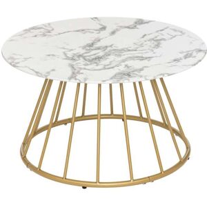 Atmosphera - Table basse effet marbre RAYO - Blanc Blanc - Publicité Atmosphera - Table basse effet marbre RAYO - Blanc Blanc - Publicité