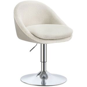 VASAGLE Tabouret de Bar avec Dossier et Socle Réglable en hauteur en Acier pour Bar Bureau Coiffeuse Salle à Manger Blanc Crème Blanc - Publicité VASAGLE Tabouret de Bar avec Dossier et Socle Réglable en hauteur en Acier pour Bar Bureau Coiffeuse Salle à Manger Blanc Crème Blanc - Publicité