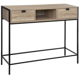 ATMOSPHERA Console Effet chêne naturel Aliaj Atmosphéra Beige - Publicité ATMOSPHERA Console Effet chêne naturel Aliaj Atmosphéra Beige - Publicité