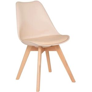 Chaise Atmosphera Baya - Style Scandinave - Beige - Publicité Chaise Atmosphera Baya - Style Scandinave - Beige - Publicité