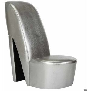 VIDAXL SALE 2026siège relaxantdossier rembourré 1 PLACE Argent - Chaise en forme de chaussure à talon haut argenté similicuir - Pied a Gris - Publicité VIDAXL SALE 2026siège relaxantdossier rembourré 1 PLACE Argent - Chaise en forme de chaussure à talon haut argenté similicuir - Pied a Gris - Publicité