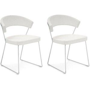 CONNUBIA-CALLIGARIS Chaise en Cuir New York - Design Italien Moderne - Publicité CONNUBIA-CALLIGARIS Chaise en Cuir New York - Design Italien Moderne - Publicité