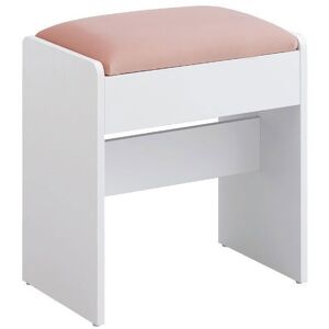 Tabouret de Coiffeuse VASAGLE Chaise Rembourrée de Maquillage Repos-Pieds en Velours Patins Antidérapants Blanc et Rose Bonbon Blanc - Publicité Tabouret de Coiffeuse VASAGLE Chaise Rembourrée de Maquillage Repos-Pieds en Velours Patins Antidérapants Blanc et Rose Bonbon Blanc - Publicité