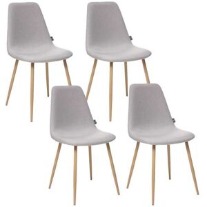 ATMOSPHERA Toilinux - Lot de 4 - Chaise design scandinave Roka - Gris clair Gris - Publicité ATMOSPHERA Toilinux - Lot de 4 - Chaise design scandinave Roka - Gris clair Gris - Publicité