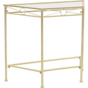 Console Table de Salon - MEUBLE - Style vintage - Métal doré - 87 x 34 x 73 cm Jaune - Publicité Console Table de Salon - MEUBLE - Style vintage - Métal doré - 87 x 34 x 73 cm Jaune - Publicité
