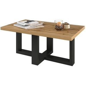 MEUBLORAMA Table basse design rectangulaire collection COXI Coloris chêne et noir Marron - Publicité MEUBLORAMA Table basse design rectangulaire collection COXI Coloris chêne et noir Marron - Publicité