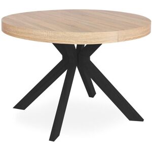 MENZZO Table Ronde Extensible Zefane 160-260cm Noir & Chêne Noir - Publicité MENZZO Table Ronde Extensible Zefane 160-260cm Noir & Chêne Noir - Publicité