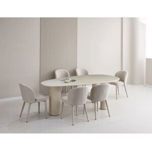 SELSEY Table à manger rectangulaire – INNATIONS – greige effet béton ciré – 230x120 cm Beige - Publicité SELSEY Table à manger rectangulaire – INNATIONS – greige effet béton ciré – 230x120 cm Beige - Publicité