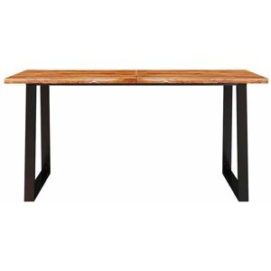 VIDAXL Bon marché * Table à manger - JILLS Table cuisine - 160x80x75 cm bois dacacia solide à bord vif FR7763 Marron - Publicité VIDAXL Bon marché * Table à manger - JILLS Table cuisine - 160x80x75 cm bois dacacia solide à bord vif FR7763 Marron - Publicité