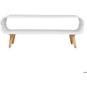 Table basse Miliboo en noyer et bois clair - Style vintage scandinave - Publicité Table basse Miliboo en noyer et bois clair - Style vintage scandinave - Publicité