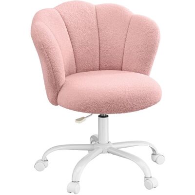 SONGMICS Chaise de bureau Pivotant Réglable Chaise de Maquillage Rembourrée Dossier Pétale pour Chambre Salon Rose Rose - Publicité SONGMICS Chaise de bureau Pivotant Réglable Chaise de Maquillage Rembourrée Dossier Pétale pour Chambre Salon Rose Rose - Publicité