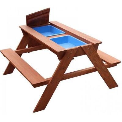 Table de Jeu Enfant à Eau avec Couvercle & boîtes de rangement - SUNNY - Picnic Dave - Mixte - 3 ans - Marron Bleu - Publicité Table de Jeu Enfant à Eau avec Couvercle & boîtes de rangement - SUNNY - Picnic Dave - Mixte - 3 ans - Marron Bleu - Publicité