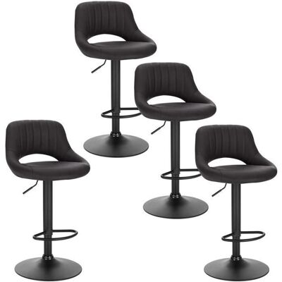 EUGAD Lot de 4 Tabouret de Bar Rotatif à 360 °réglable en HauteurTabouret de Cuisine en SimilicuirAnthracite Noir - Publicité EUGAD Lot de 4 Tabouret de Bar Rotatif à 360 °réglable en HauteurTabouret de Cuisine en SimilicuirAnthracite Noir - Publicité