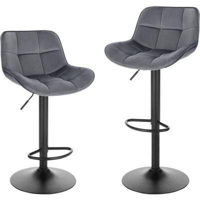 EUGAD 2x Tabouret Bar Chaise de Bar pivotante pour Bistro Restaurant Cuisine Hauteur Réglable 62-84cm Gris foncé 1006BY-2 Gris - Publicité EUGAD 2x Tabouret Bar Chaise de Bar pivotante pour Bistro Restaurant Cuisine Hauteur Réglable 62-84cm Gris foncé 1006BY-2 Gris - Publicité