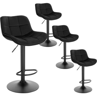 EUGAD 4x Tabouret Bar Chaise de Bar pivotante pour Bistro Restaurant Cuisine Hauteur Réglable 62-84cm Noir 1005BY-4 Noir - Publicité EUGAD 4x Tabouret Bar Chaise de Bar pivotante pour Bistro Restaurant Cuisine Hauteur Réglable 62-84cm Noir 1005BY-4 Noir - Publicité