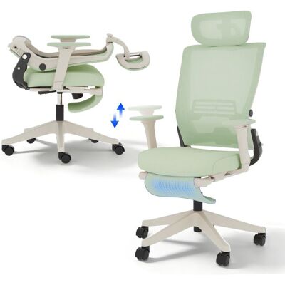 FLEXISPOT Foldex Chaise de Bureau Ergonomique Chaise Pliante avec Support Lombaire Appui-Tête 2D Chaises avec Repose-Pieds Vert Vert - Publicité FLEXISPOT Foldex Chaise de Bureau Ergonomique Chaise Pliante avec Support Lombaire Appui-Tête 2D Chaises avec Repose-Pieds Vert Vert - Publicité
